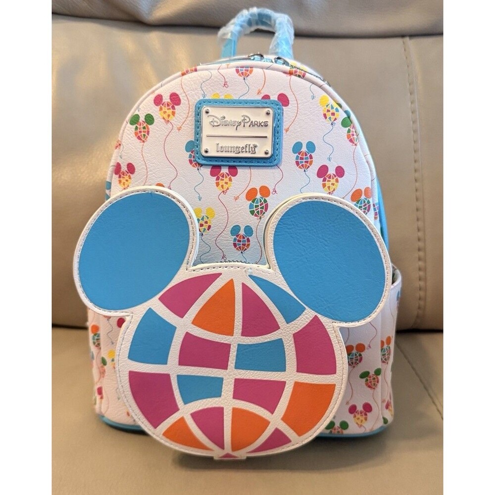 Disney World 50th Epcot Balloon Loungefly Backpack Vault Collection NEW